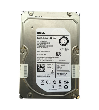 Dell 3TB 7200RPM SAS 6.0 Gbps 3.5 64MB Cache Hard Drive for ProLiant DL360p Gen8 servers