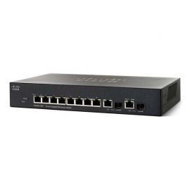 Cisco SG200-10FP-RF 10/100/1000 Ports 2 Combo Mini-Gbic Ports - Poe Support, 62W Power Budget, Network Switch