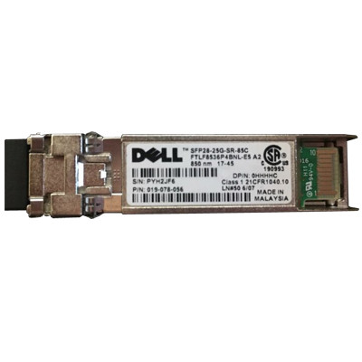 DELL FTLF8536P4BNL-E5 25gb/s 850nm SFP+ transceiver for high-speed data transfer in networking equipment