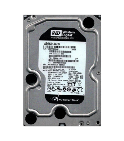 Western Digital 750GB SATA Hard Drive 7200RPM 3.5 32MB Cache Caviar - Compatible with Desktop Computers