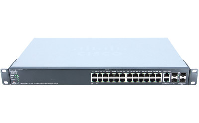 Cisco Small Business SF500-24P 24-Port PoE Ethernet Switch, Rack-mountable, Fast Ethernet, Layer 2, SFP, 10/100Base-T.
