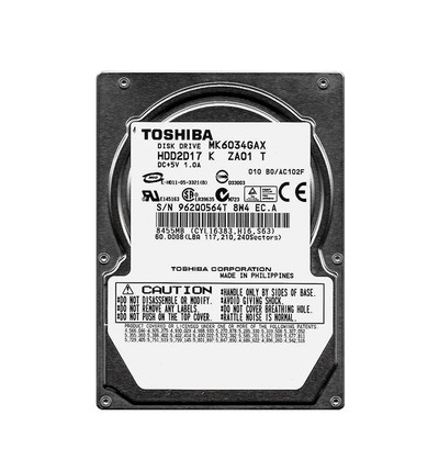 MK6034GAX - Toshiba 60GB 5400RPM IDE 8MB 2.5" HDD