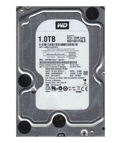 Western Digital 1TB 7200RPM SATA 3.0 Gbps 3.5 Hard Drive Caviar - Compatible with servers