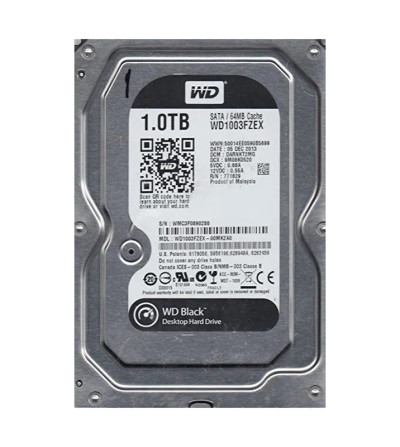 Western Digital 1TB Black Hard Drive 7200RPM SATA 6.0 Gbps 3.5 64MB Cache - Compatible with Servers