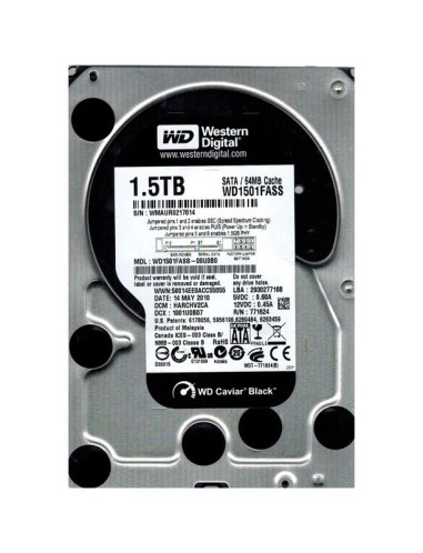 WD1501FASS-00U0B0 - Western Digital 1.5TB 7200RPM SATA 3Gb/s 64MB 3.5" HDD