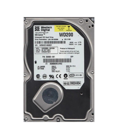 Western Digital Caviar 20GB EIDE Hard Drive 7200RPM 2MB Cache 512 3.5-Inch - Compatible with Desktop Computers