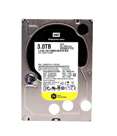 WD WD3001FYYG-01SL3W1 RE 3TB SAS 6Gbps 7200RPM 3.5HDD