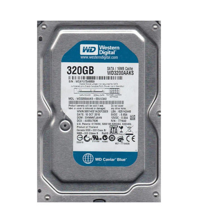 Western Digital 320GB 7200RPM SATA 3.0 Gbps 3.5 16MB Cache Caviar Hard Drive compatible with desktop computers