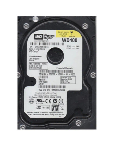 Western Digital 40GB 7200RPM SATA 1.5 Gbps 3.5 Hard Drive compatible with servers