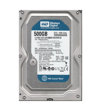 WD5000AAKS-00V6A0 - Western Digital 500GB 7200RPM SATA 3Gb/s 16MB 3.5" HDD