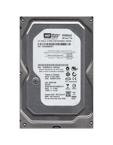WD800AAJS-00WAA0 - Western Digital 80GB 7200RPM SATA 3.5-Inch HDD