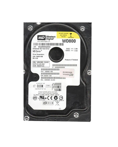 WD800BB-22JHC0 - Western Digital 80GB 7200RPM EIDE 2MB 3.5" HDD