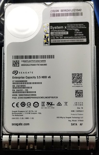 00YK341 - Lenovo 10TB SATA 6Gb/s 7200RPM 3.5" HDD