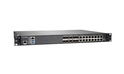 SonicWall NSA 3650 Network Security Appliance Firewall, 13x 1-GbE-RJ45 Ports, 4x 2.5-GbE-RJ-45 Ports, 8x 2.5-G