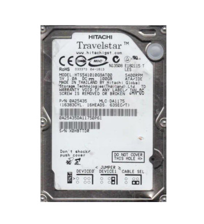 0A25435 - Hitachi 100GB 5400RPM 2.5" IDE 8MB HDD