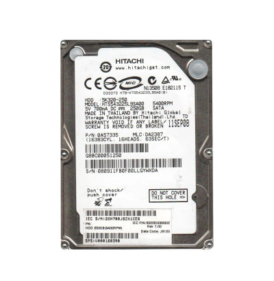 0A57335 - Hitachi 250GB 5400RPM SATA 2.5" HDD