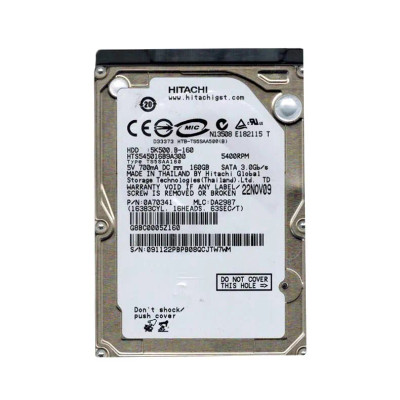 Hitachi Travelstar 5K500.B 160GB SATA Hard Drive for Laptops