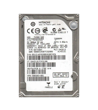 0A73303 - Hitachi 320GB 7200RPM SATA 3Gb/s 2.5" HDD