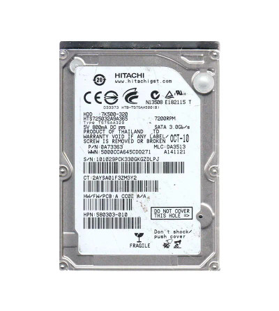 0A73363 - Hitachi 320GB 7200RPM SATA 2.5" HDD