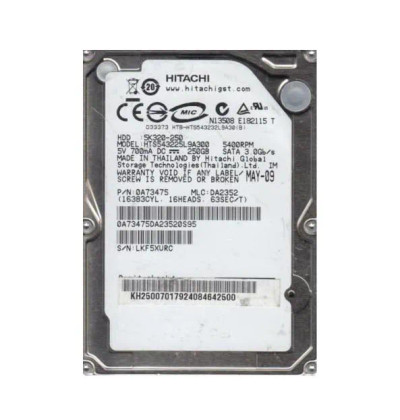 0A73475 - Hitachi 250GB 5400RPM 2.5" SATA HDD