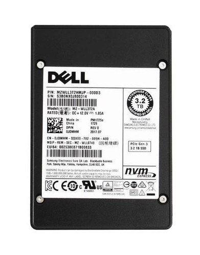 JDMHM Dell 3.2TB NVMe Enterprise SSD for Servers - PCI-E 3.0 X4/8, 2.5-inch