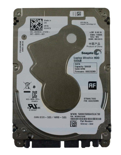 0C2T96 - Dell 500GB 5400RPM SATA 6Gb/s 2.5" HDD