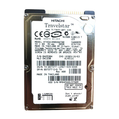 0D7377 - Dell 80GB 5400RPM IDE/ATA 8MB 2.5" HDD