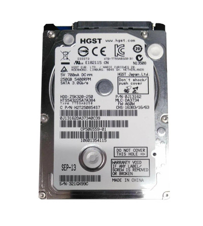 0J13162 - HGST 250GB 5400RPM SATA 2.5" HDD