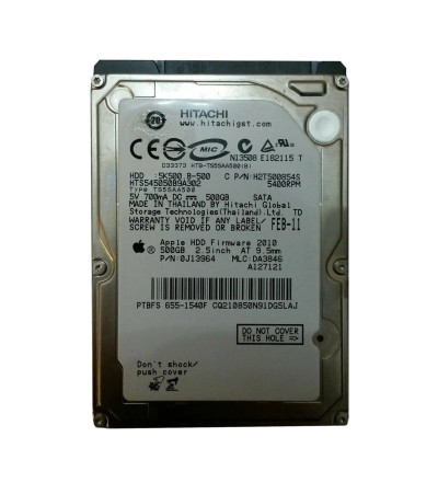 0J13964 - Hitachi 500GB 5400RPM 2.5" SATA HDD