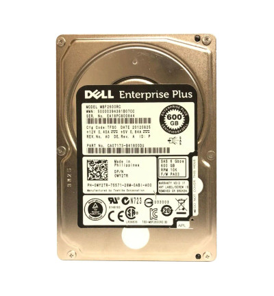 0WY2TR - Dell 600GB 10000RPM SAS 6Gb/s 2.5" Hot-Plug HDD