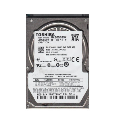0Y440H - Dell 500GB 5400RPM SATA 2.5" HDD
