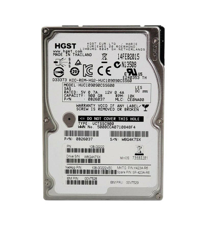 108-00222+E0 - NETAPP 900GB 10K RPM SAS 6Gb 2.5" HDD