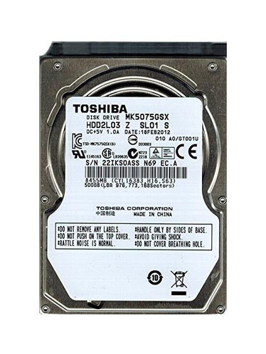 Toshiba 500GB 5400RPM SATA 3Gb/s 8MB Cache 2.5-Inch Hard Drive for laptops