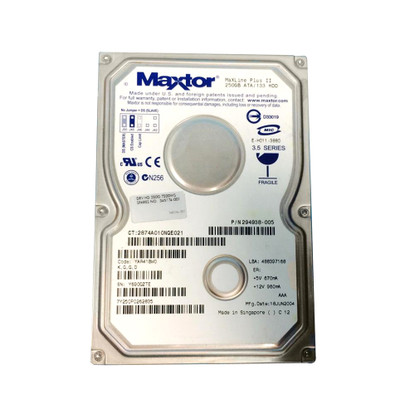 345174-001 - HP 250GB 7200RPM IDE 8MB 3.5" HDD