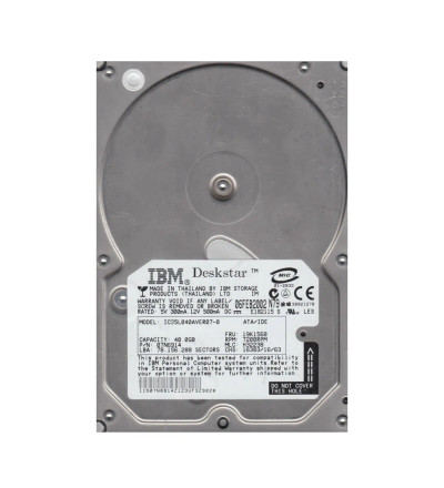 07N6914 - Hitachi 40GB 7200RPM IDE/ATA 2MB 3.5" HDD