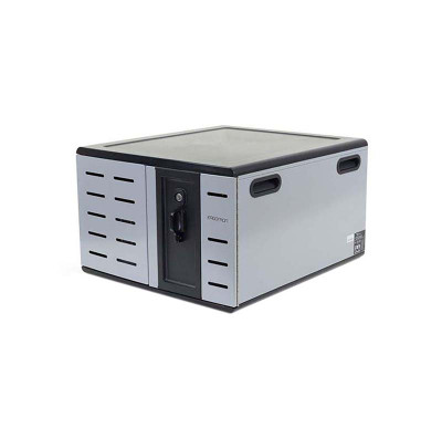 Ergotron Zip12 Charging Desktop Cabinet DM12-1012-3 for UK, compact size, ideal for charging multiple devices