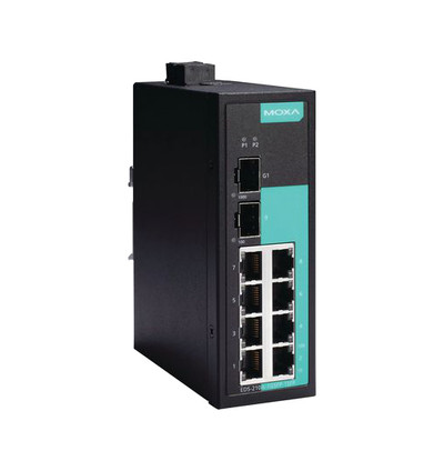EDS-210A-1GSFP-1SFP-T - Moxa 10-Port Gigabit 1GSFP 1SFP 8 FastEthernet Switch