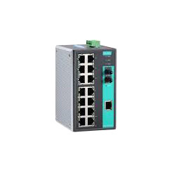 EDS-316-M-ST-T - Moxa 16-Port 10/100Base-TX ST Industrial Ethernet Switch