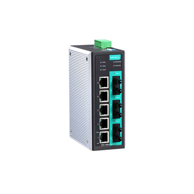 EDS-408A-3M-ST - Moxa Entry-level managed with 5 10/100BaseT X ports, and 3 100BaseFX multi-mode ports with ST