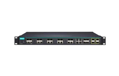 Moxa 24G+4 10GbE-port Layer 2 Ethernet Switch - ICS-G7528A-4GTXSFP-4XG-HV-HV - Managed, Full Gigabit, 10GbE