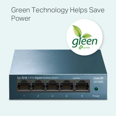 LS105G - TP-Link 5-Port Gigabit Desktop Network Switch