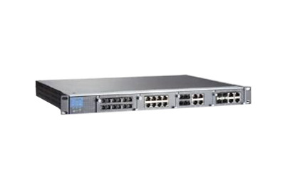 PT-7728-F-48 - Moxa Modular Managed System with 3 slots for 100 Mbps modules, 1 slot for Gbps modules, Ethernet ports