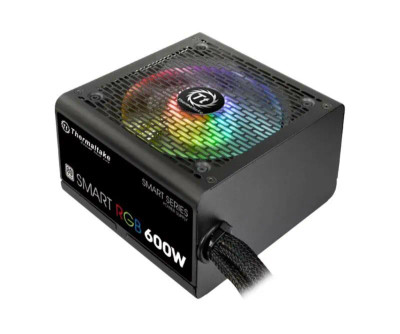 SPR-0600NHSAWE-1 - Thermaltake Smart RGB 600-Watts 100-240V AC 50-60Hz ATX12V Power Supply with Active