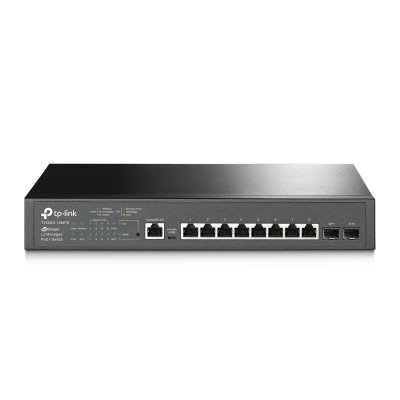 T2500G-10MPS - TP-Link 8-Port Gigabit L2 Managed PoE+ Switch 2 SFP