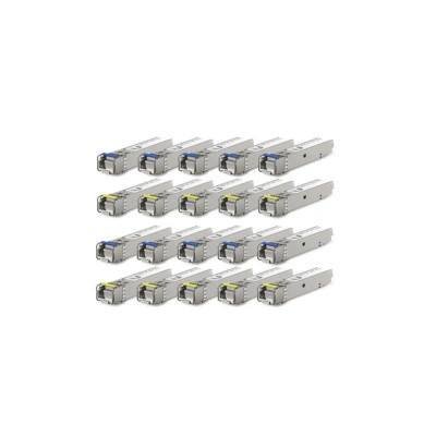 Ubiquiti UF-SM-1G-S-20 SFP+ Single-Mode Module 1.25Gbps 3KM 20-Pack for Networking Servers
