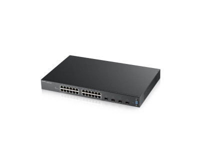 XGS2210-28 - ZyXEL 24 x Ports 10/100/1000Base-T + 4 x SFP+ Ports Layer 2 Managed 1U Rack-mountable Gigabit Ethernet Network Switch