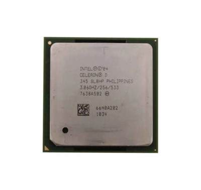 B80546RE083256 - Intel Celeron D 345 Single-core 1 Core 3.06GHz 533MHz FSB 256KB L2 Cache Socket PPGA478