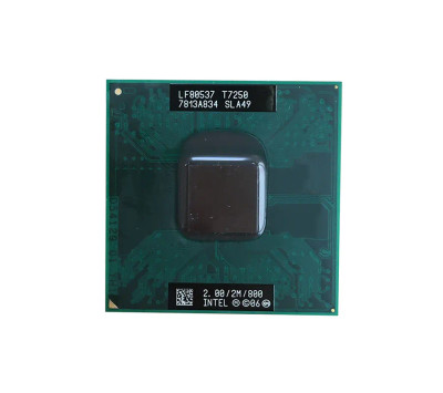 Intel Core 2 Duo T7250 processor for PPGA478 socket, dual-core 2.00GHz, 2MB L2 cache, 800MHz FSB.