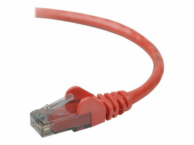 Belkin 10ft RJ45 Cat 6 Snagless Patch Cable in Red for Networking Connections