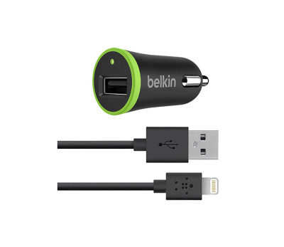 F8J121BT04-BLK - Belkin BOOSTUP 12-Watts 2.4A Car Charger with ChargeSync Cable